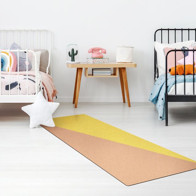 Modern rugs Simple Triangle In Yellow
