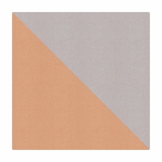 Cork mat - Simple Triangle In Grey - Square 1:1