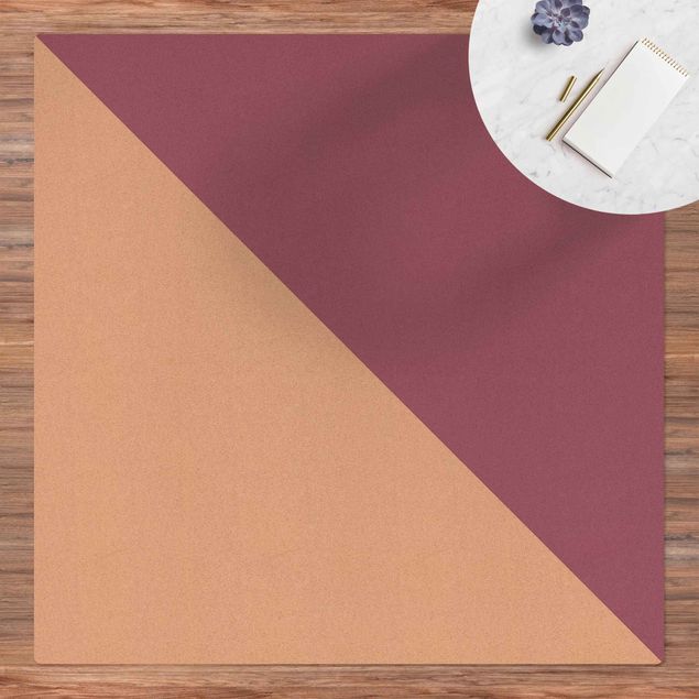 contemporary rugs Simple Triangle In Mauve