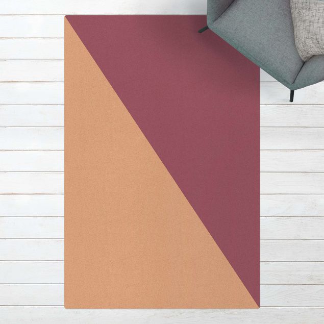 Modern rugs Simple Triangle In Mauve