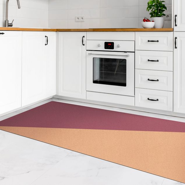 Modern rugs Simple Triangle In Mauve