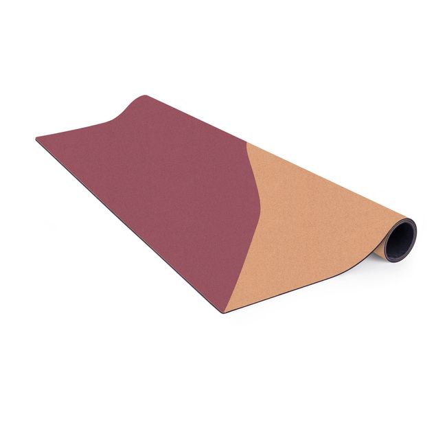 large floor mat Simple Triangle In Mauve