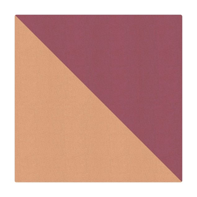 Cork mat - Simple Triangle In Mauve - Square 1:1