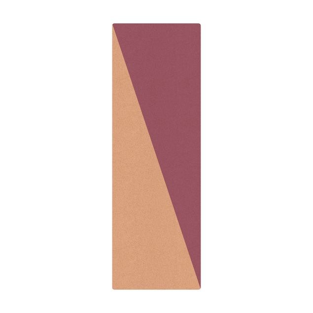 Cork mat - Simple Triangle In Mauve - Portrait format 1:2