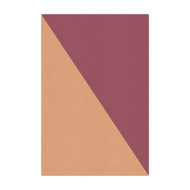 Cork mat - Simple Triangle In Mauve - Portrait format 2:3