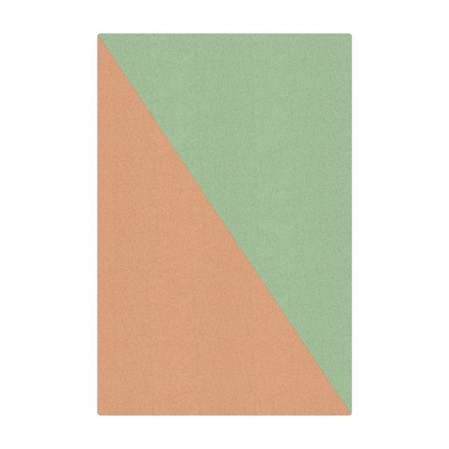 Cork mat - Simple Triangle In Mint - Portrait format 2:3