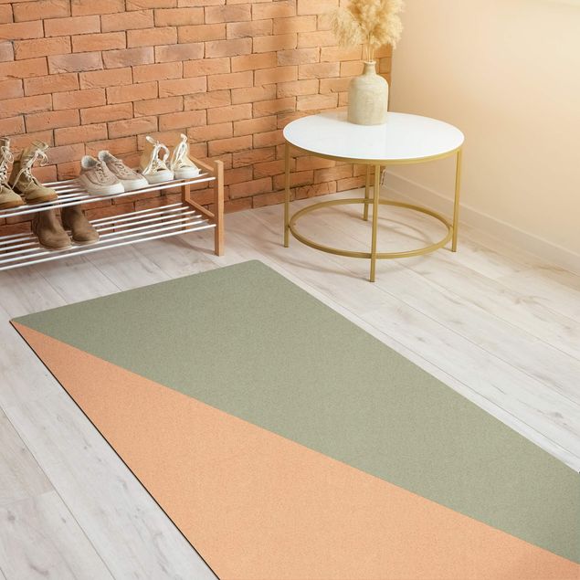 modern area rugs Simple Triangle In Olive Green