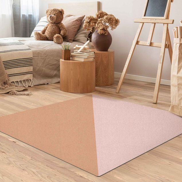 large area rugs Simple Triangle In Light Pink