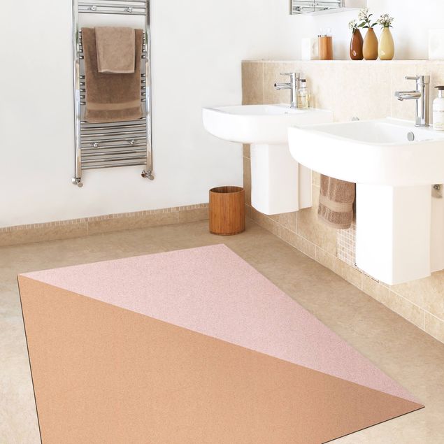 large area rugs Simple Triangle In Light Pink
