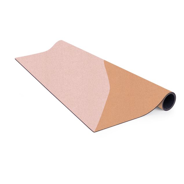 Cork mat - Simple Triangle In Light Pink - Square 1:1