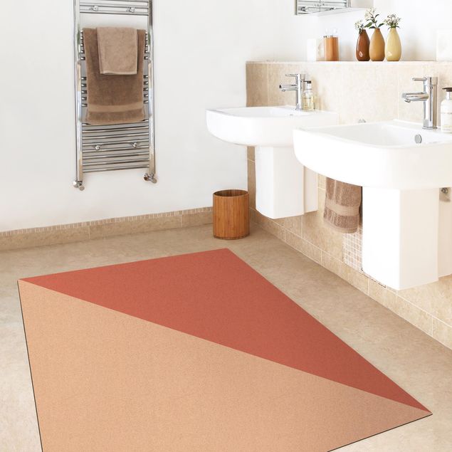 dining room area rugs Simple Triangle In Rusty Red