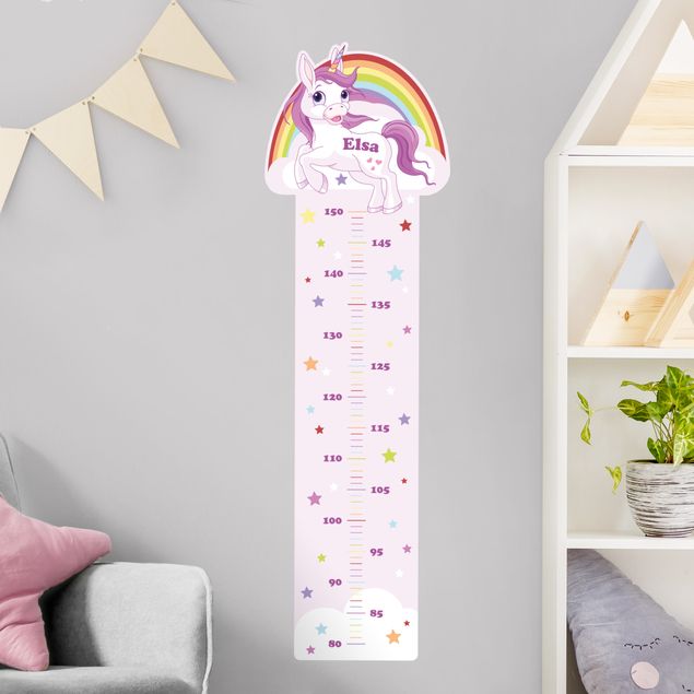 Rainbow stickers wall Unicorn Rainbow With Customised Name