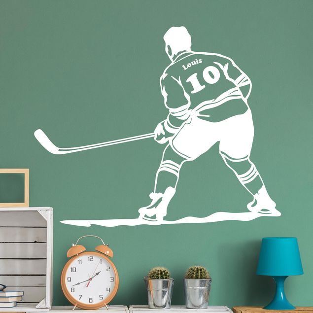 Wall decals quotes Hockey player