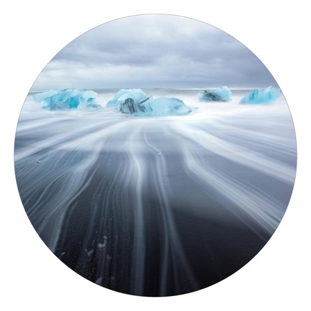 Self-adhesive round wallpaper - Frozen Landscape