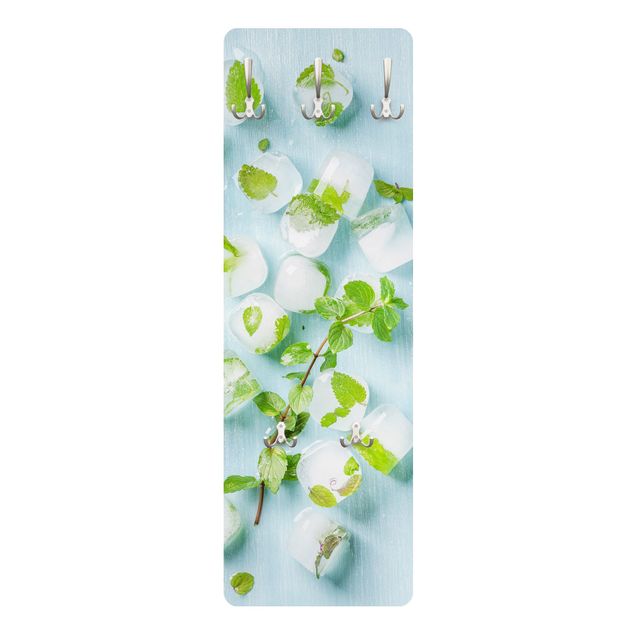 Coat rack - Ice Cubes With Mint Leaves