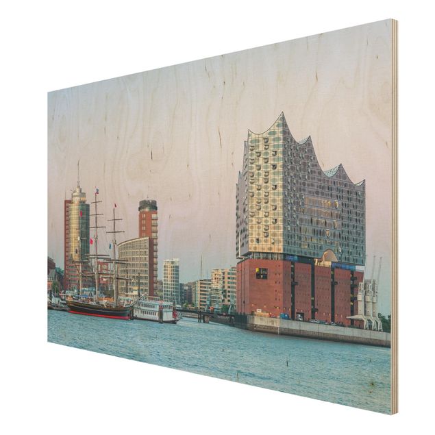 Wood print - Elbphilharmonie Hamburg