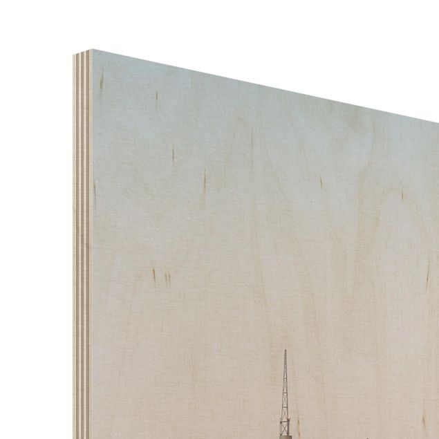 Wood print - Elbphilharmonie Hamburg