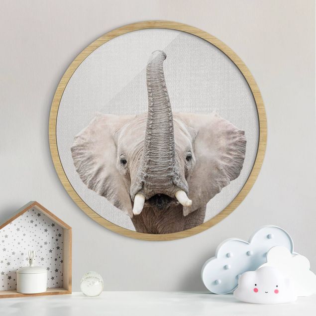 Framed prints round Elephant Ewald