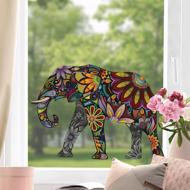 Window sticker - Elephant Pattern