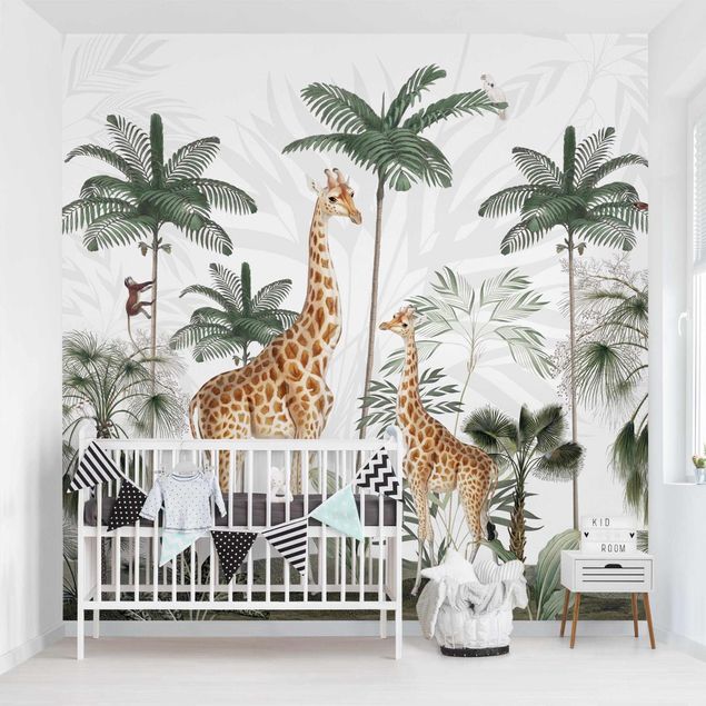 Wallpaper - Elegance of the giraffes in the jungle