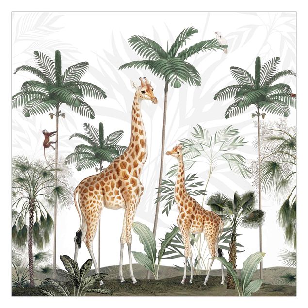 Wallpaper - Elegance of the giraffes in the jungle