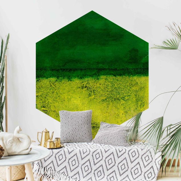 Self-adhesive hexagonal pattern wallpaper - Elements of Nature