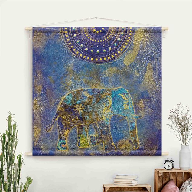 modern tapestry wall hanging Elephant in Marrakech