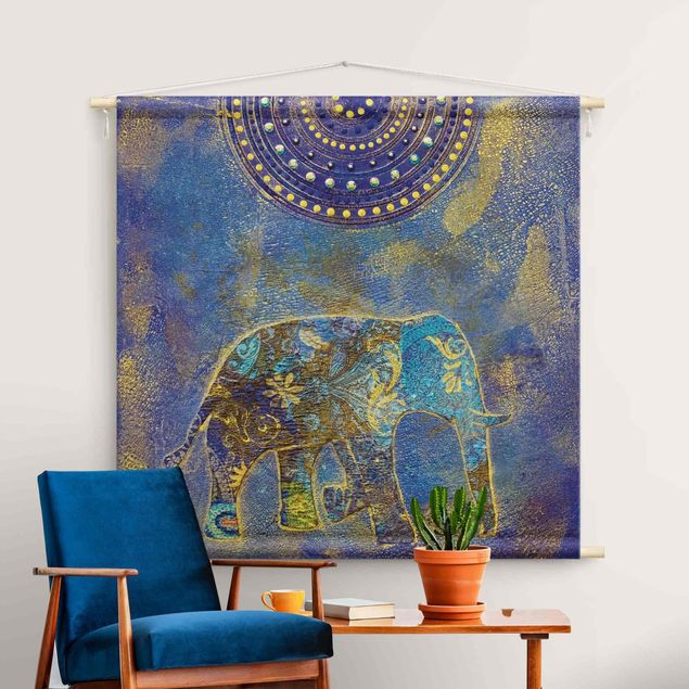 extra large wall tapestry Elephant in Marrakech