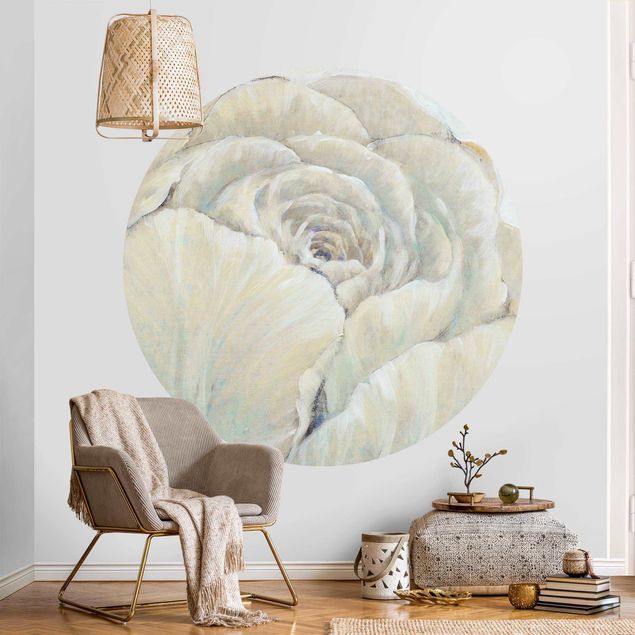 Self-adhesive round wallpaper - English Rose Pastel