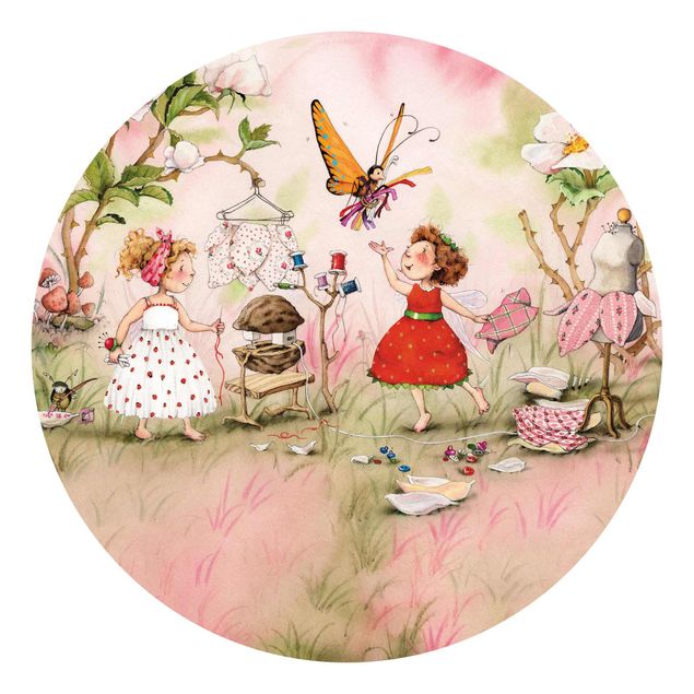 Self-adhesive round wallpaper - Little Strawberry Strawberry Fairy - Tailor's Room