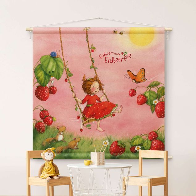 modern wall tapestry The Strawberry Fairy - Tree Swing