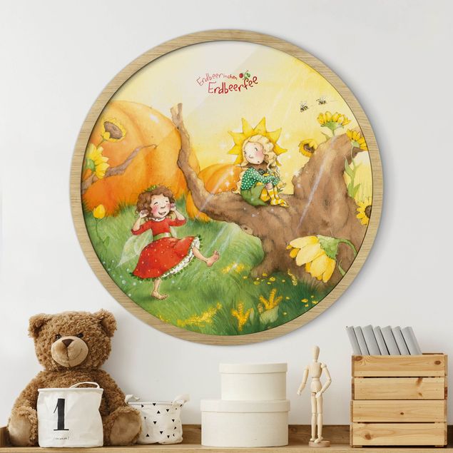 Framed prints round Little Strawberry Strawberry Fairy - A Sunny Day