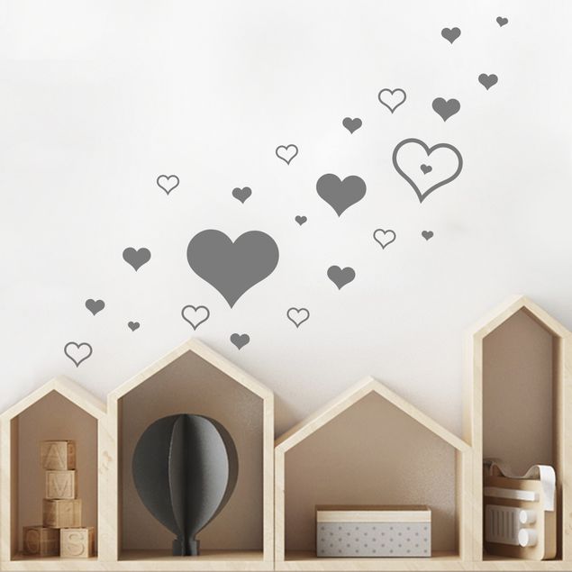 Wall stickers quotes Complementery Set Hearts