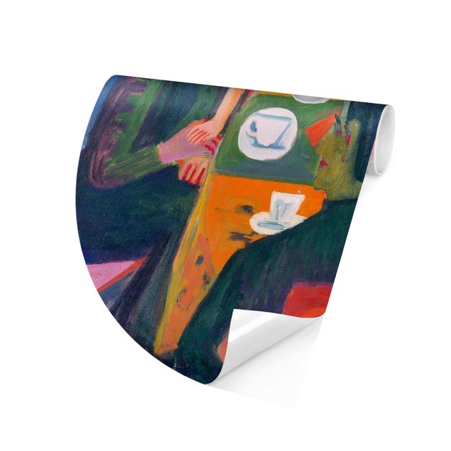 Self-adhesive round wallpaper - Ernst Ludwig Kirchner - Coffee Table