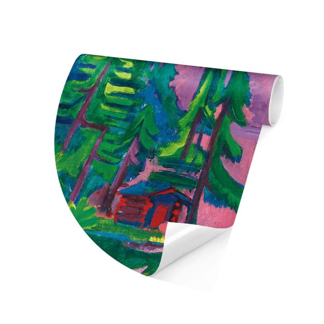 Self-adhesive round wallpaper - Ernst Ludwig Kirchner - Quarry in the Wild