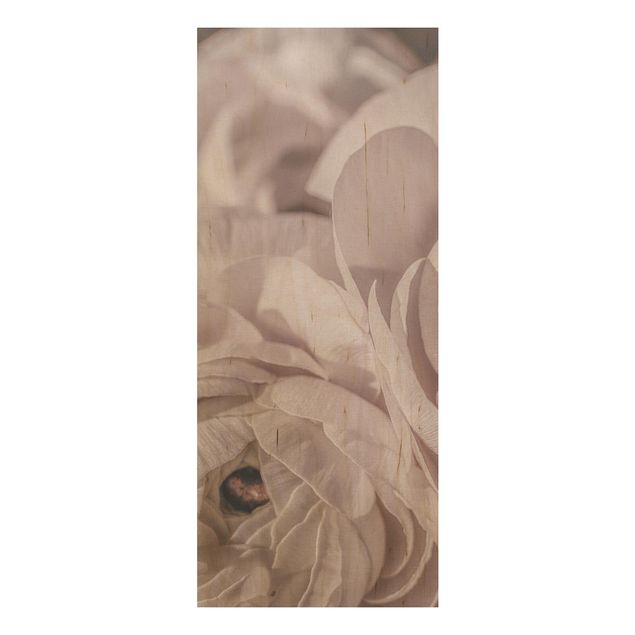 Wood print - Blushing Flower