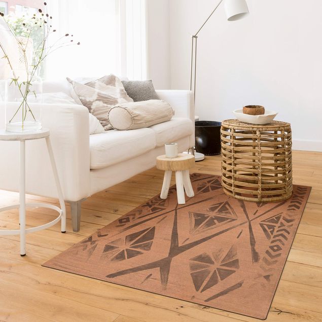 grey rugs for living room Ethno Pattern Diamond