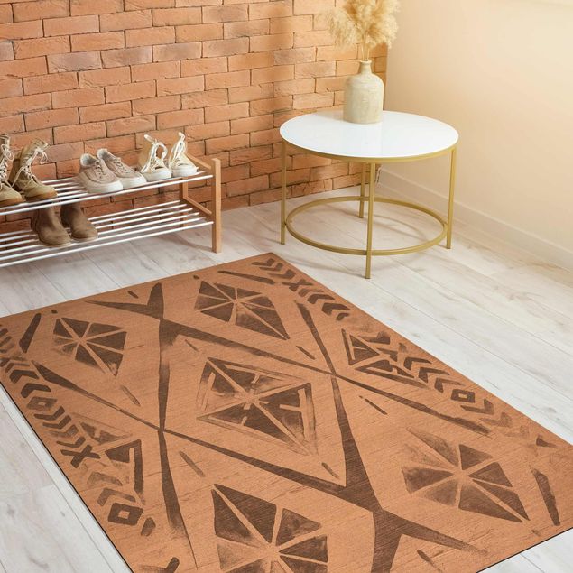 modern abstract rug Ethno Pattern Diamond