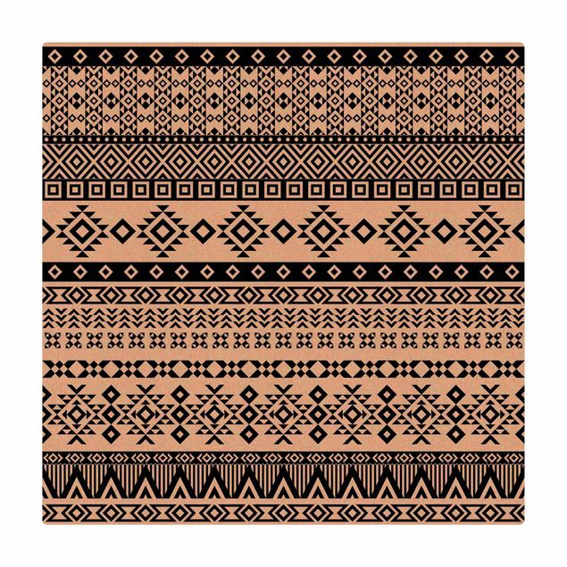 Cork mat - Ethno Pattern Aztecs - Square 1:1