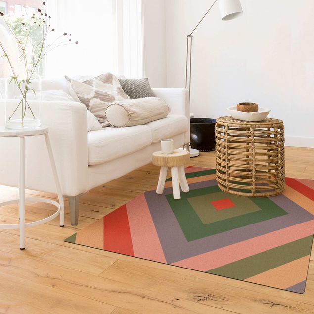 large multi coloured rugs Ethno Pattern Phoenician People