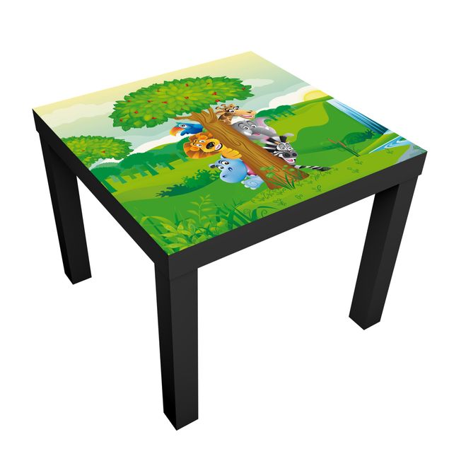 Adhesive film for furniture IKEA - Lack side table - No.BF1 Jungle Animals