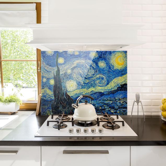 Glass art splashbacks Vincent van Gogh - Starry Night