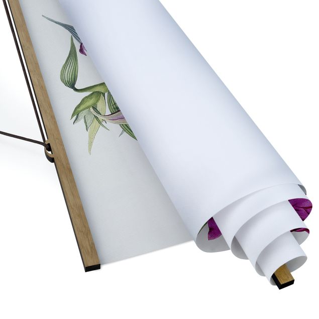Fabric print with poster hangers - Maxim Gauci - Orchid I