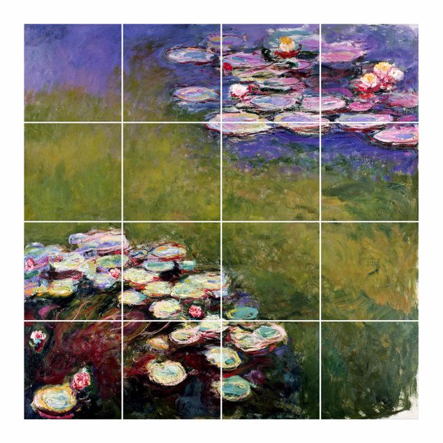 Tile sticker with image - Claude Monet - Water Lilies