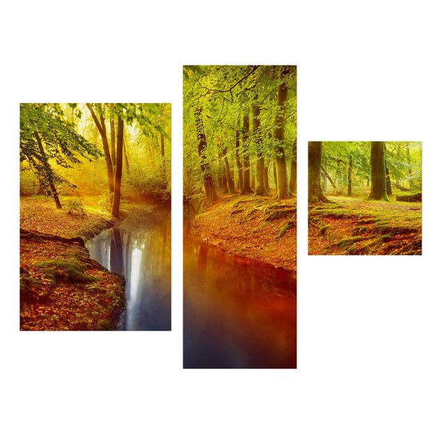 Print on canvas 3 parts - Autumn Forest