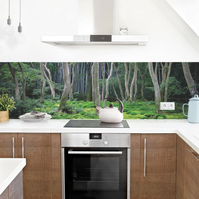 Kitchen wall cladding - Japanese Forest