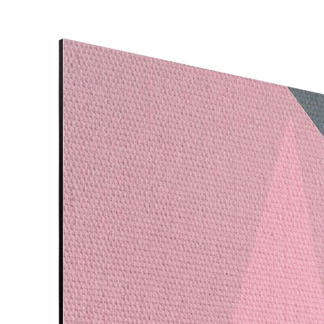 Print on aluminium - Pink Transparency Geometry