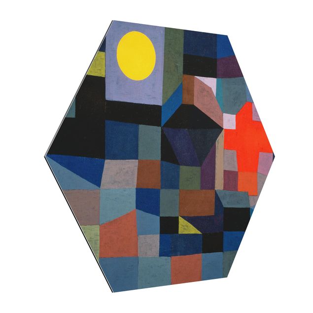 Alu-Dibond hexagon - Paul Klee - Fire At Full Moon