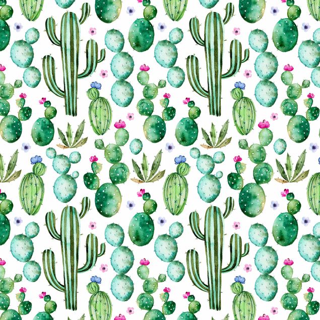 Adhesive film for furniture - Watercolour Cactus