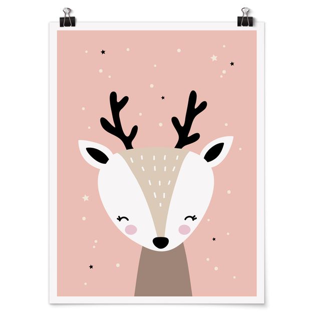 Poster kids room - Happy Deer